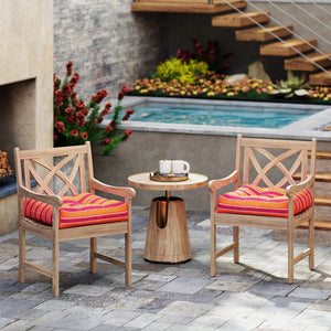 21 Inch x 21 Inch Patio Chair Seat Cushion Pads for Indoor and Outdoor-Orange view 2
