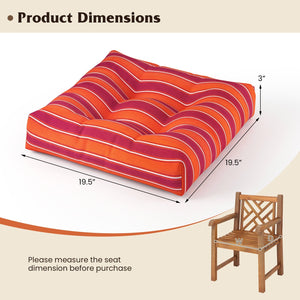 21 Inch x 21 Inch Patio Chair Seat Cushion Pads for Indoor and Outdoor-Orange view 4
