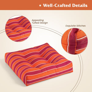 21 Inch x 21 Inch Patio Chair Seat Cushion Pads for Indoor and Outdoor-Orange view 8