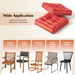 21 Inch x 21 Inch Patio Chair Seat Cushion Pads for Indoor and Outdoor-Orange view 9