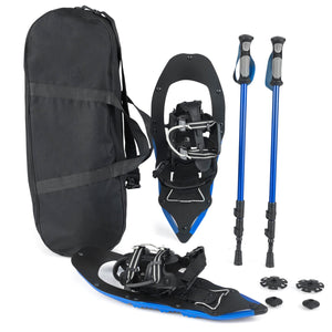 21” Snowshoes with Trekking Poles-Blue