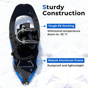 21” Snowshoes with Trekking Poles-Blue view 7