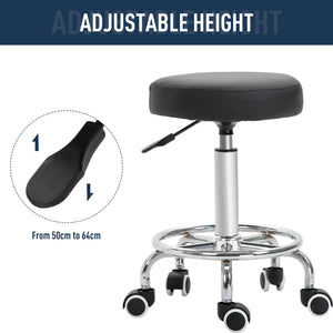 Adjustable Swivel Salon Stool Hydraulic PU Barber Rolling Massage Tattoo Chair Bar Beauty SPA Seat, Black – view 6