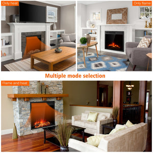 22.5 Inch Electric Fireplace Insert Freestanding and Recessed Heater view 6