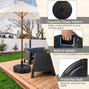 22 Inch Fillable Heavy-Duty Round Patio Umbrella Base Stand view 6