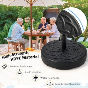 22 Inch Fillable Heavy-Duty Round Patio Umbrella Base Stand view 7
