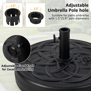 22 Inch Fillable Heavy-Duty Round Patio Umbrella Base Stand view 9