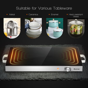 22 x 14 Inch Electric Warming Tray Hot Plate Dish Warmer with Adjustable Temperature view 7