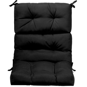 22 x 44 Inch Tufted Outdoor Patio Chair Seating Pad-Black view 6