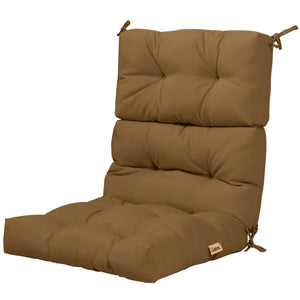 22 x 44 Inch Tufted Outdoor Patio Chair Seating Pad-Brown view 5