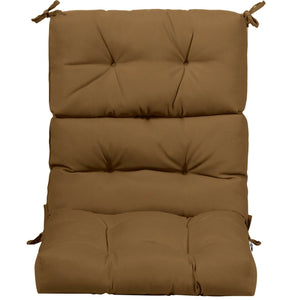 22 x 44 Inch Tufted Outdoor Patio Chair Seating Pad-Brown view 6