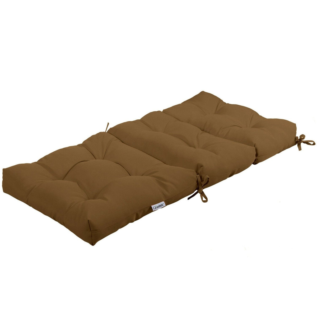 22 x 44 Inch Tufted Outdoor Patio Chair Seating Pad-Brown view 7