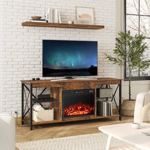 23 Inch Electric Fireplace Insert Fireplace Heater with Adjustable Flame Color view 5