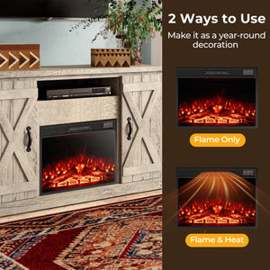 23 Inch Electric Fireplace Insert Fireplace Heater with Adjustable Flame Color view 7