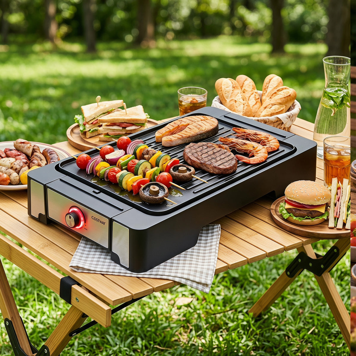 2300W Electric Griddle with Nonstick Die Cast Aluminum Cooking Surface view 3