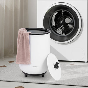 23L Large Luxury Bucket-Style Towel Warmer with Fragrant Disc Holder-Black view 2