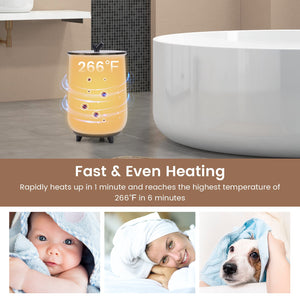23L Large Luxury Bucket-Style Towel Warmer with Fragrant Disc Holder-Black view 8