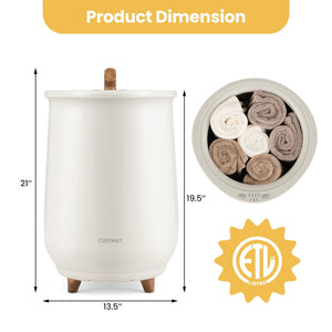 23L Large Luxury Bucket-Style Towel Warmer with Fragrant Disc Holder-Gray view 5