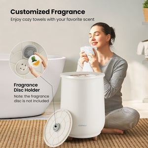 23L Large Luxury Bucket-Style Towel Warmer with Fragrant Disc Holder-Gray view 9