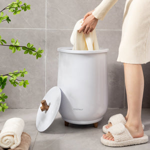 23L Large Luxury Bucket-Style Towel Warmer with Fragrant Disc Holder-White view 6