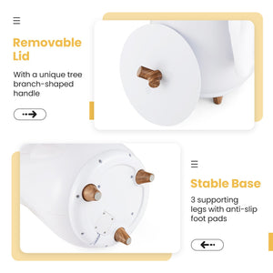 23L Large Luxury Bucket-Style Towel Warmer with Fragrant Disc Holder-White view 7
