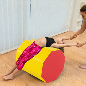 24.5 Inch x 24.5 Inch Octagon Gymnastics Mat with Waterproof Zippered Cover-Yellow view 6