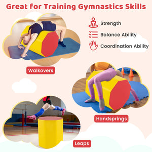 24.5 Inch x 24.5 Inch Octagon Gymnastics Mat with Waterproof Zippered Cover-Yellow view 7
