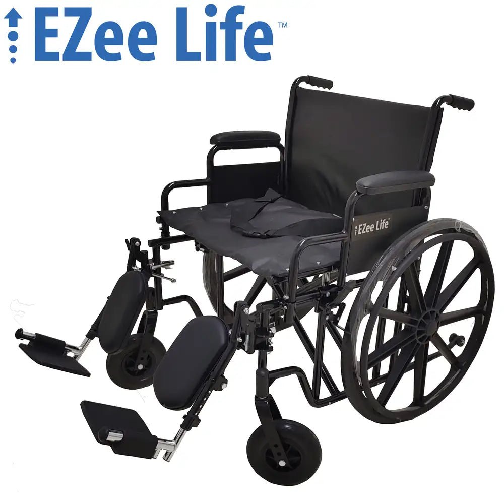 EZee Life CH1095 Bariatric Wheelchair, 24" Seat, 500 lb Capacity