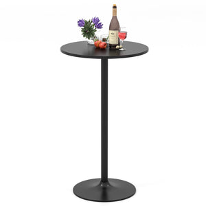 24 Inch Modern Style Round Cocktail Table with Metal Base and MDF Top-1 piece view 4