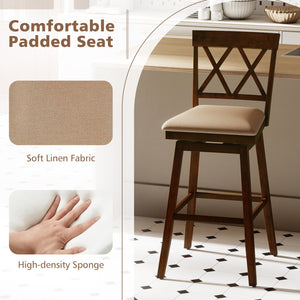 24 Inch Counter Height Barstools Set of 4 with Backrest and Upholstered Seat Cushion-29 inch view 6