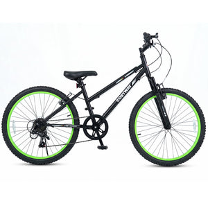 24 Inch Kids Mountain Bike Adjustable with 7 Speed and Suspension Fork-Black view 4