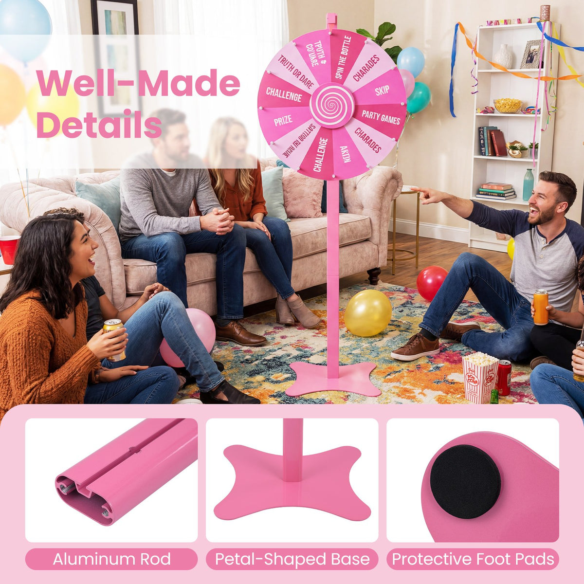 24 Inch Prize Wheel with Blackboard Marker and Eraser view 9