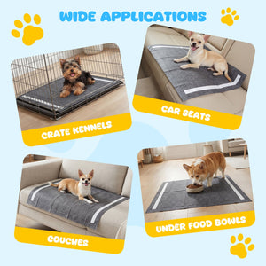 24 inches x 24 inches Charcoal Dog Pee Pads 6-Layer for Dogs-Black view 8