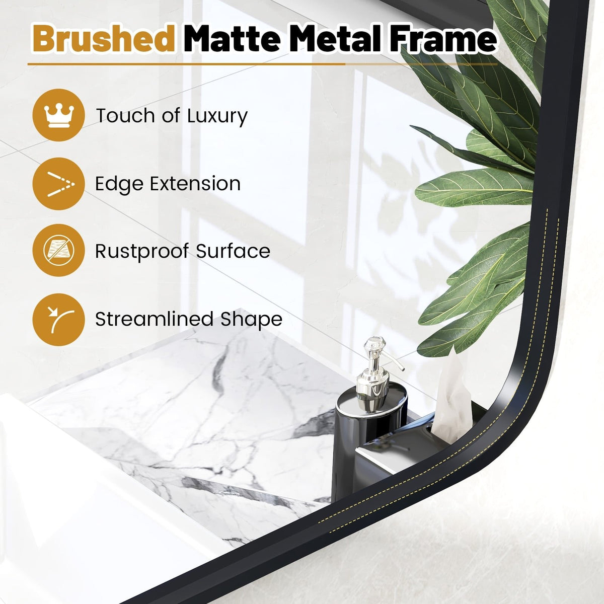 24 x 32 Inch Minimalist Wall Mounted Rectangle Mirror view 8