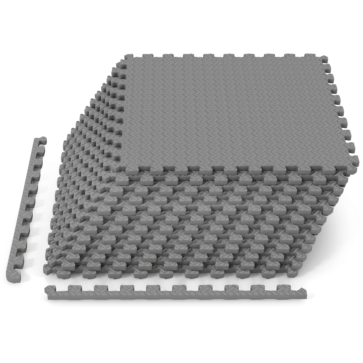 24Tiles 1/2 inches Puzzle Exercise Floor Mats-Gray