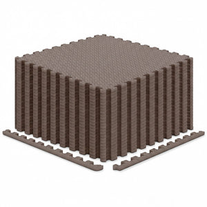 24Tiles 1/2 inches Puzzle Exercise Floor Mats-Brown