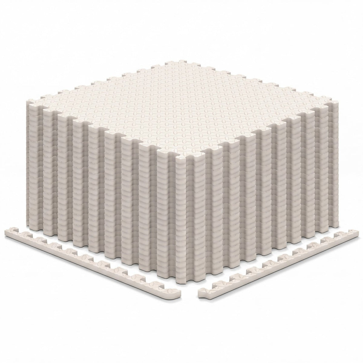 24Tiles 1/2 inches Puzzle Exercise Floor Mats-Beige