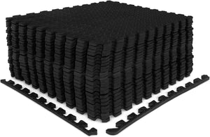 24Tiles 1/2 inches Puzzle Exercise Floor Mats-Black