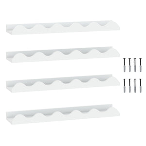 24 Inch Kids Bookshelf Set of 4 Wall-Mounted Picture Ledge Shelf-White