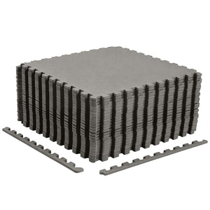 24 Pack Non-Slip Protective Interlocking EVA Foam Floor Tiles-Grey