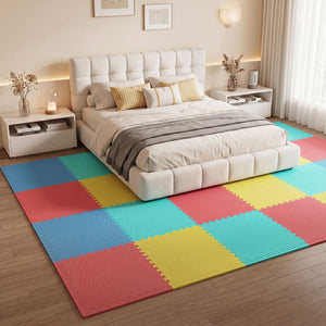 24 Pack Non-Slip Protective Interlocking EVA Foam Floor Tiles-Multicolor view 3