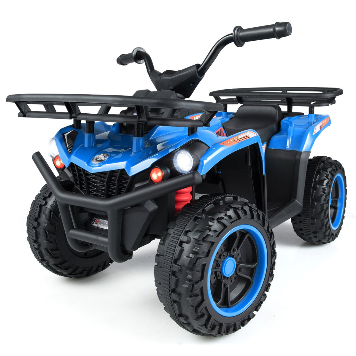 24V Electric Ride On Quad with LED Headlights-Blue view 4