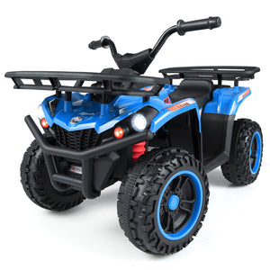 24V Electric Ride On Quad with LED Headlights-Blue view 4