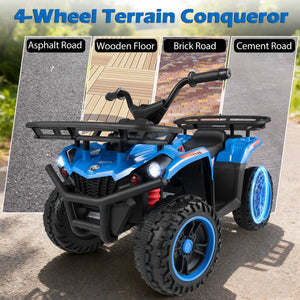 24V Electric Ride On Quad with LED Headlights-Blue view 8