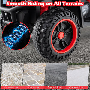 24V Electric Ride On Quad with LED Headlights-Red view 8
