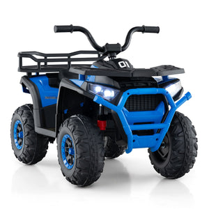 24V Kids Ride on Electric ATV Quad Car with Realistic Sounds and, LED Lights-Navy