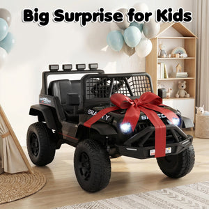 24V Ride On Car for Kids with Parent Remote Control and Music-Black view 3