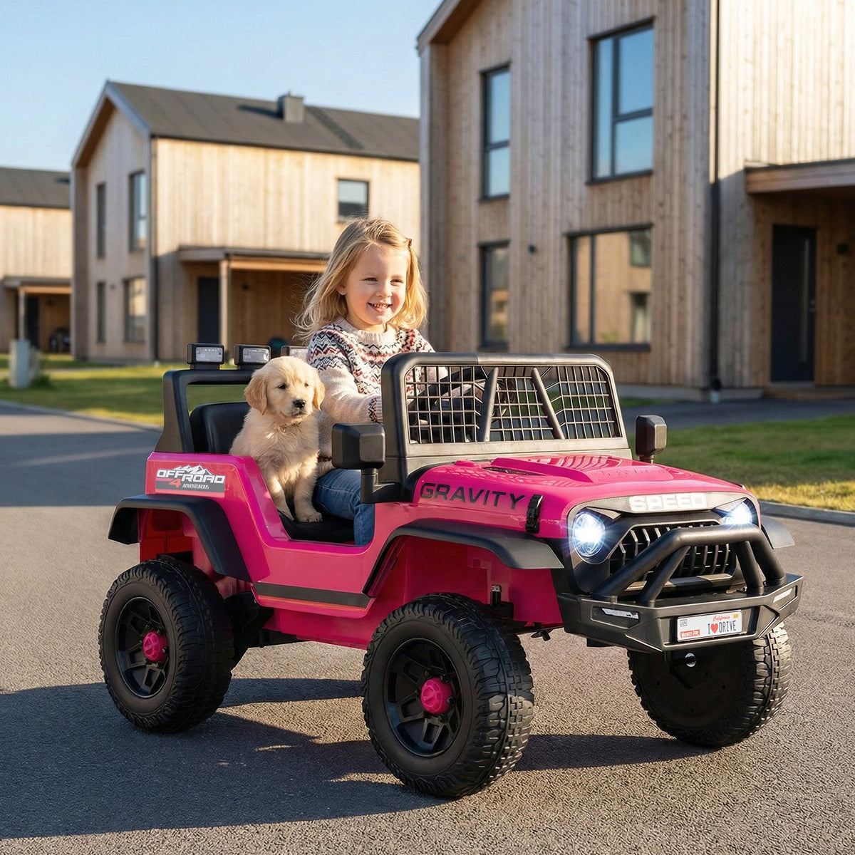 24V Ride On Car for Kids with Parent Remote Control and Music-Pink view 2