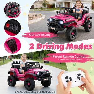 24V Ride On Car for Kids with Parent Remote Control and Music-Pink view 6