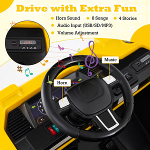 24V Ride On Excavator 4WD 2-Seater with Remote Control and Digging Arm-Yellow view 8